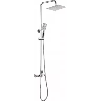 DEANTE lietaus dušo komplektas su maišytuvu, matinė juoda, 250 mm lietaus galvutė