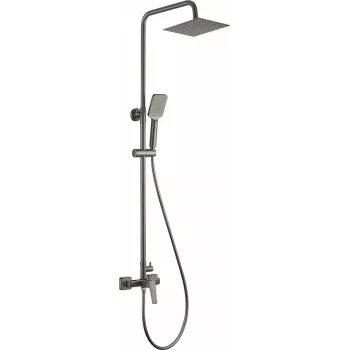 DEANTE Arnika Rain Shower System with Mixer Faucet, Chrome, 250 mm