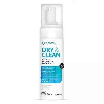 EUROWET Dry & Clean vandens nereikalaujančios putos šunims ir katėms - 150 ml