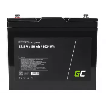 Greencell LiFePO4 akumuliatorius fotovoltinėms sistemoms, kemperiams ir valtims 12V 12.8V 80Ah