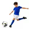 LEAN TOYS Treniruočių futbolo kamuolys žolės aikštei, Baltas su raštais, 5 dydis (22 cm)