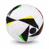 LEAN TOYS Treniruočių futbolo kamuolys žolės aikštei, Baltas su raštais, 5 dydis (22 cm)