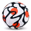 LEAN TOYS Treniruočių futbolo kamuolys žolės aikštei, baltas ir oranžinis, 22 cm, 5 dydis