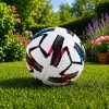 Kamuolys LEAN TOYS Training Football, žolės aikštei, baltas, raštuotas, 22 cm, 5 dydis