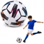 Kamuolys LEAN TOYS Training Football, žolės aikštei, baltas, raštuotas, 22 cm, 5 dydis