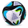 LEAN TOYS Treniruočių futbolo kamuolys žolės aikštelei, juodas ir mėlynas, 22 cm, 5 dydis