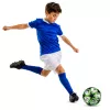 LEAN TOYS Treniruočių futbolo kamuolys žalia žvaigždute 22cm dydis 5