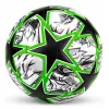LEAN TOYS Treniruočių futbolo kamuolys žalia žvaigždute 22cm dydis 5
