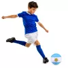 LEAN TOYS Treniruočių futbolo kamuolys žolės aikštei, Argentinos spalvos, 22 cm, 5 dydis