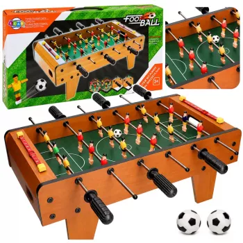 LEAN TOYS Mini stalinis stalo futbolo žaidimas 50x25 cm