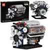 LEAN TOYS Construction Blocks V8 Engine Mechanical Model Moving Pistons 552 pcs.