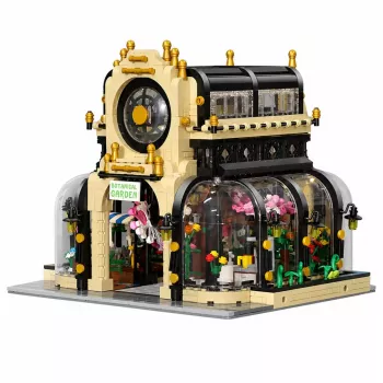 LEAN TOYS Statybiniai Blokeliai Botanikos Sodo Oranžerija su LED Šviesa 2147 Detalių