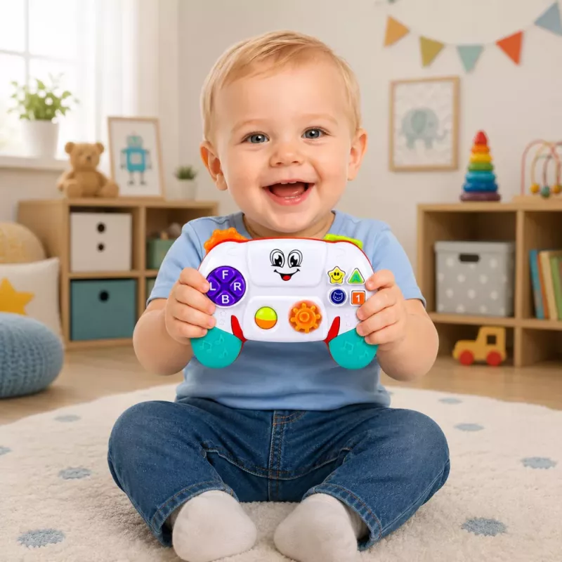 LEAN TOYS Interaktyvus edukacinis kilimėlis kūdikiams su šviesomis, garsais ir melodijomis