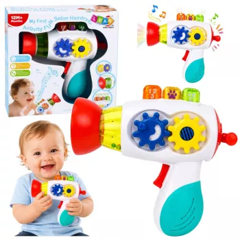 LEAN TOYS Interaktyvi džiovyklė kūdikiams su šviesomis, garsais, pavaromis ir kamuoliukais