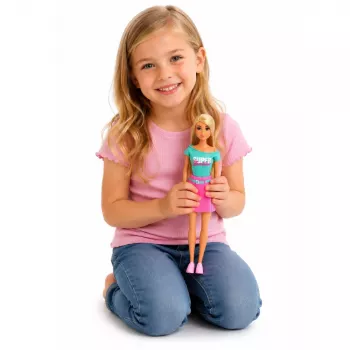 LEAN TOYS Anlily Lėlė su Šuniuku ir Aksesuarais Lovelė