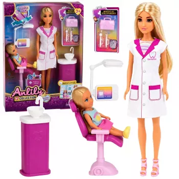 LEAN TOYS Anlily Dentist Doll Office Dental Chair Accessories Set