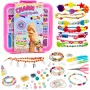 LEAN TOYS Rinkinys papuošalų gamybai dėkle – 1000 vnt. karoliukų, pakabukų, raidžių