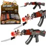 LEAN TOYS AK47 šautuvas su dūmų efektu, šviesomis ir garsais, nuimamu peiliu