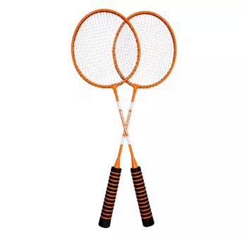 LEAN TOYS Badminton Set Rackets Shuttlecock Cover Orange