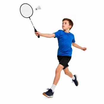 LEAN TOYS Badminton Set 2 Rackets 3 Shuttlecocks Carry Cover Black