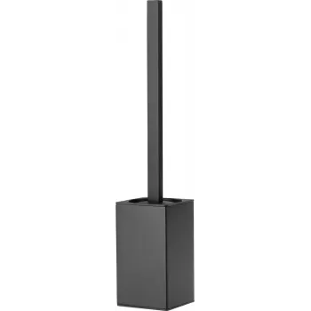 DEANTE Freestanding Toilet Brush Set su laikikliu – Juoda, polirezinas, nerūdijantis plienas, keičiama šepetėlio galvutė