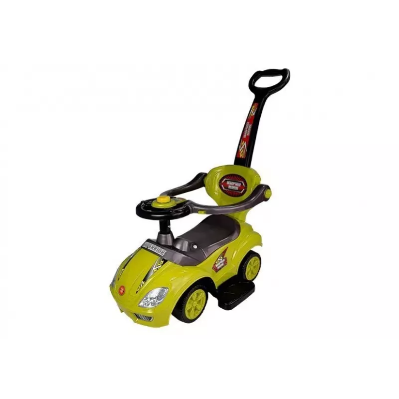 LEAN CARS Toddlers Ride On Push Along with Parent Handle Mega Car 3in1 Geltona