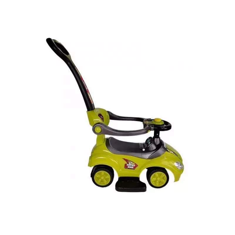 LEAN CARS Toddlers Ride On Push Along with Parent Handle Mega Car 3in1 Geltona