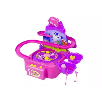 LEAN TOYS Žvejybos rinkinys rožinis