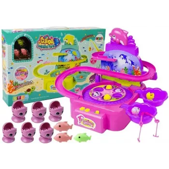 LEAN TOYS Žvejybos rinkinys rožinis