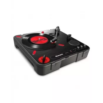 Numark PT01 Scratch – Pusiau automatinis nešiojamas patefonas su DJ scratch jungikliu