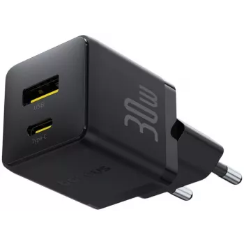 Baseus Palm 30W USB-C USB-A Charger Black