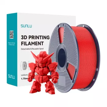 SUNLU PLA+ 2.0 gijos (Raudona) 1.75 mm 1 kg