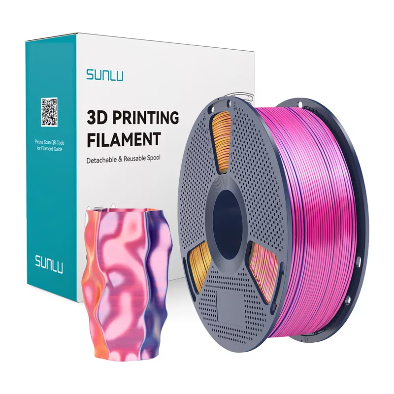 SUNLU PLA+ Silk Tri-Color Filament 1.75 mm 1 kg Red Yellow Blue