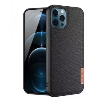 Dux Ducis Fino dėklas, skirtas Apple iPhone 12 Pro Max, nailono medžiaga, juoda