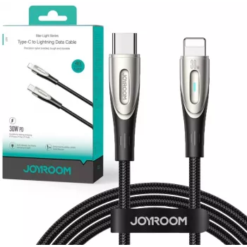 Joyroom Star-Light Series SA27-CL3 USB-C to Lightning kabelis 30W 1,2m juodas
