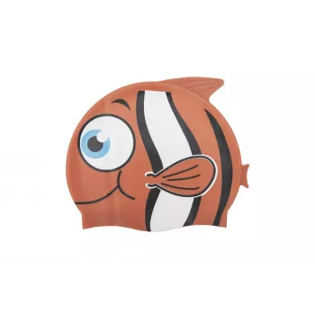Bestway Hydro-Swim Silicone Swimming Cap Orange Fish for Children