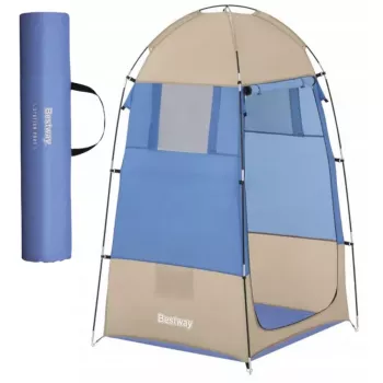 Bestway paplūdimio persirengimo palapinė 110 x 110 x 190 cm mėlyna ir pilka