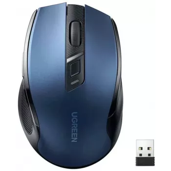 Ugreen MU006 belaidė optinė pelė 2,4 GHz / Bluetooth 5.0, 4000 DPI – mėlyna