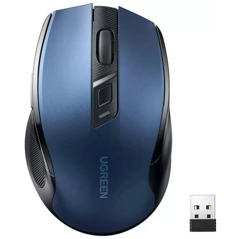 Ugreen MU006 belaidė optinė pelė 2,4 GHz / Bluetooth 5.0, 4000 DPI – mėlyna