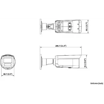 Hikvision DS-2CD2T86G2H-IS2U/SL(2.8mm) 8MP Bullet IP Camera su AcuSense, Stroboskopine Šviesa ir Garso Signalu