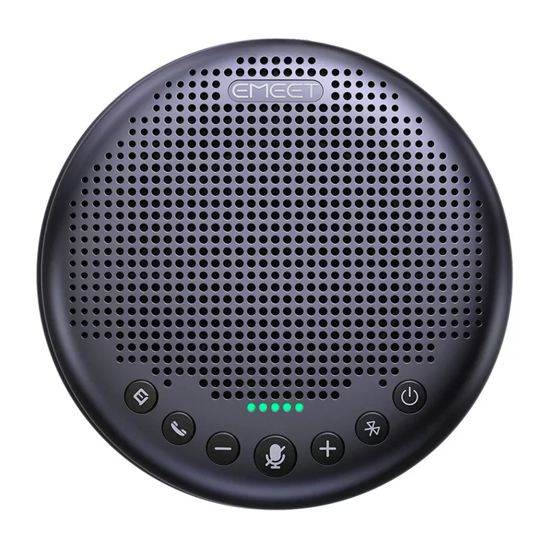 EMEET OfficeCore Luna Plus Kit Konferencinė Sistema – Dviejų garsiakalbių rinkinys su Daisy Chain, 360° visakryptis mikrofonas, USB-C ir Bluetooth 5.0, triukšmo slopinimas, 15h baterija