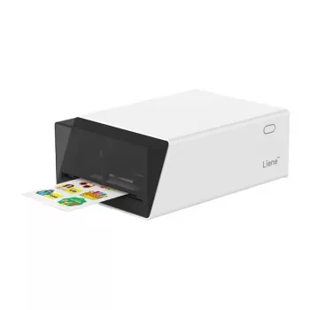 Liene Pix Cut 2-in-1 nešiojamasis nuotraukų spausdintuvas – ZINK technologija, Bluetooth 5.0, įmontuotas pjaustytuvas, lipdukų spaudiniai