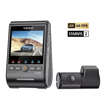 VIOFO A329S-2CH dviejų kanalų 4K+2K vaizdo registratorius su GPS ir Wi-Fi