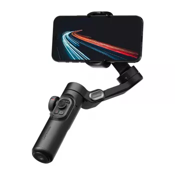 AOCHUAN XE Standard Gimbal (Juoda) – 3 ašių išmaniojo telefono stabilizatorius su Bluetooth 5.0, 2600 mAh baterija, sulankstomas dizainas
