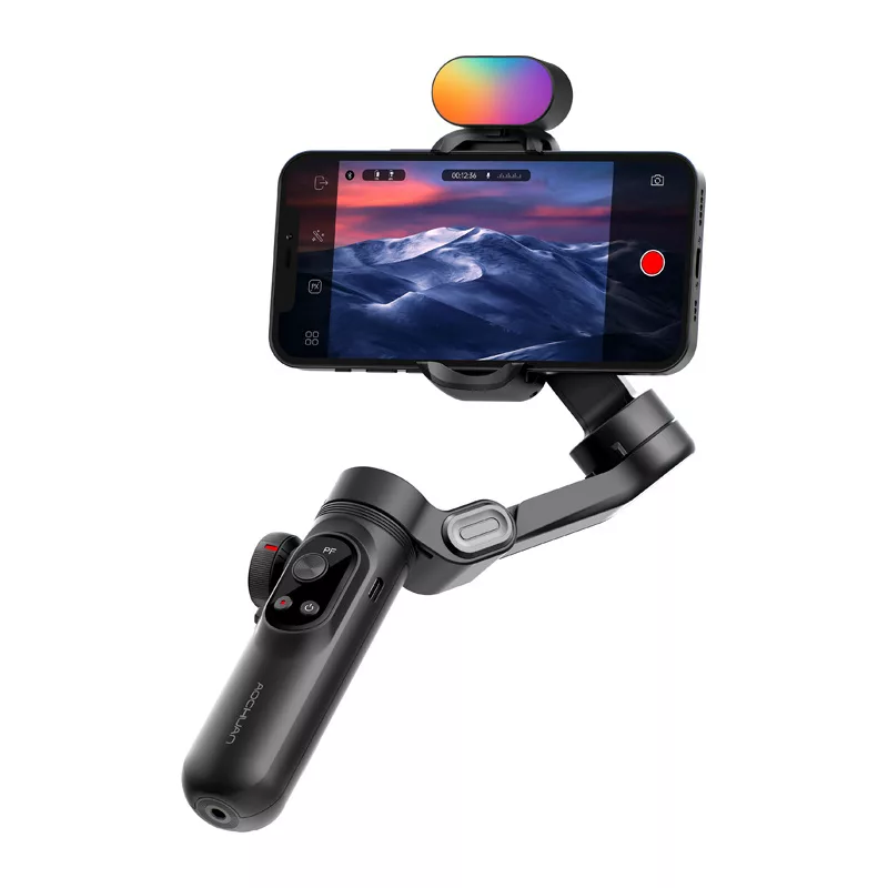 AOCHUAN X Pro 3 ašių gimbal su RGB apšvietimu (juodas)