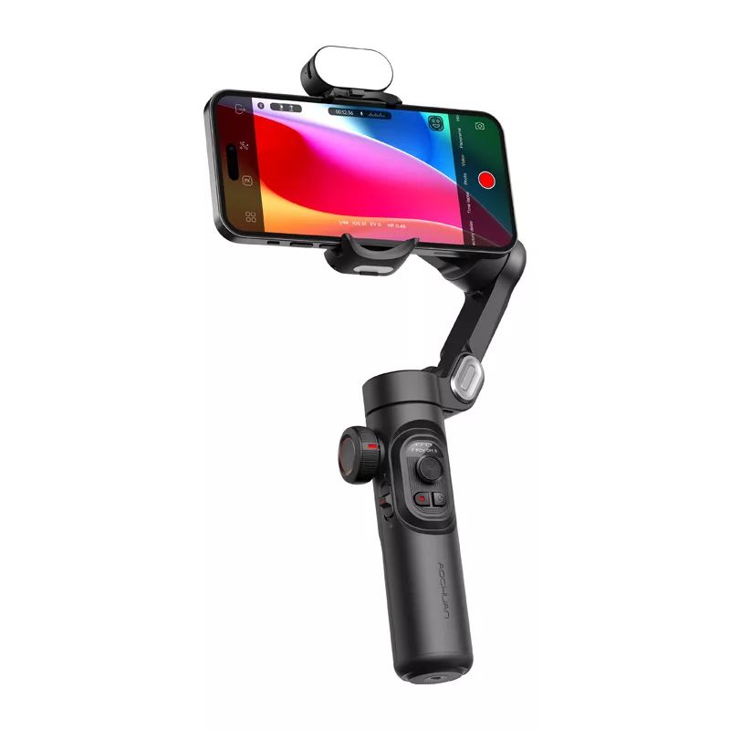 AOCHUAN XE 3 ašių gimbal su RGB apšvietimu (Juoda)
