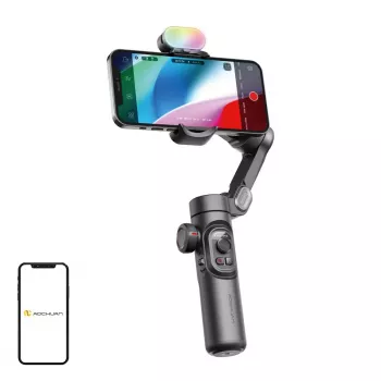 AOCHUAN XE 3 ašių gimbal su RGB apšvietimu (Juoda)