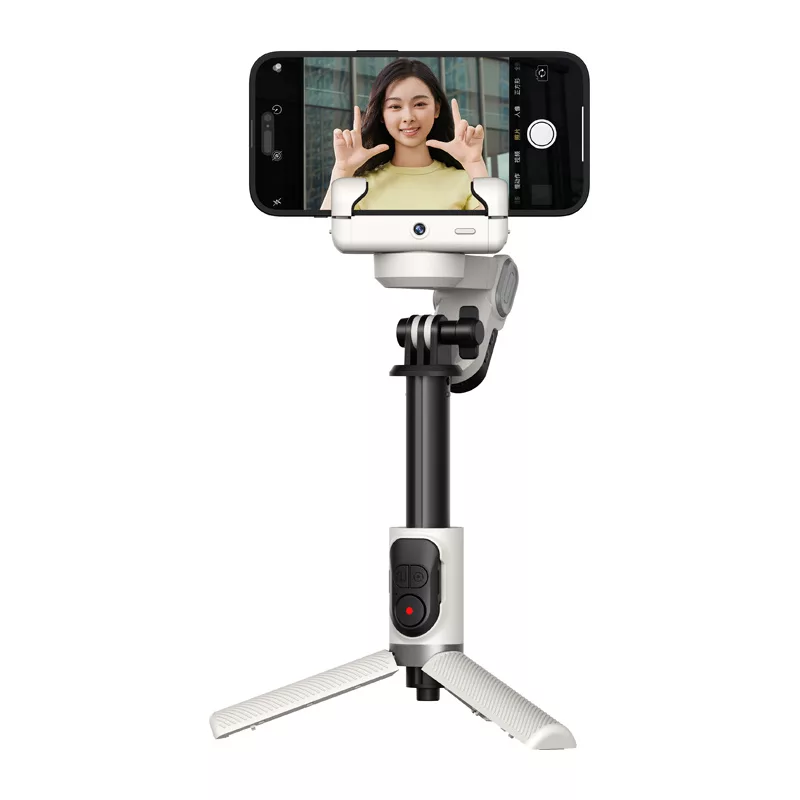 AOCHUAN M1 Pro 3 ašių išmaniojo telefono gimbalas su RGB apšvietimu (Baltas)