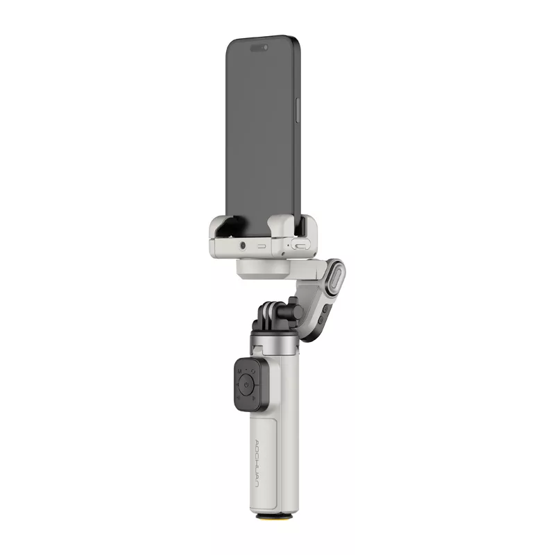 AOCHUAN M3 Pro Mini 3 ašių gimbalas su AI jutikliu (balta spalva)