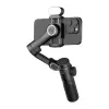 AOCHUAN X2 3 ašių išmaniojo telefono stabilizatorius su RGB apšvietimu (juodas)